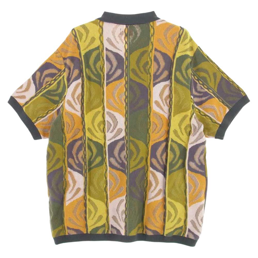 Supreme シュプリーム 22SS  Abstract Textured Zip Up Polo アブストラクト テクスチャード ジップ アップ 半袖 ポロ シャツ マルチカラー系 L【新古品】【未使用】【中古】