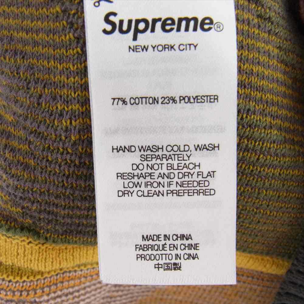 Supreme シュプリーム 22SS  Abstract Textured Zip Up Polo アブストラクト テクスチャード ジップ アップ 半袖 ポロ シャツ マルチカラー系 L【新古品】【未使用】【中古】