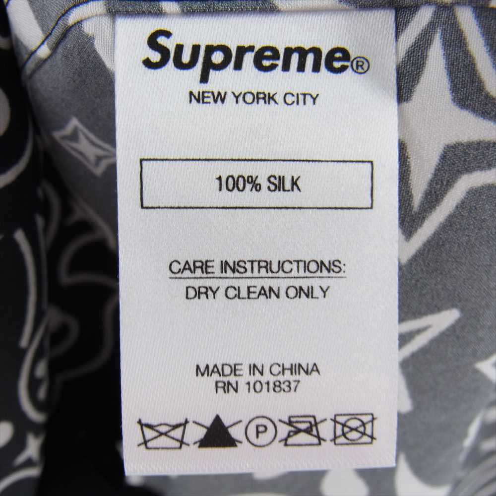 supreme Bandana Silk Shirt 黒 Mサイズ