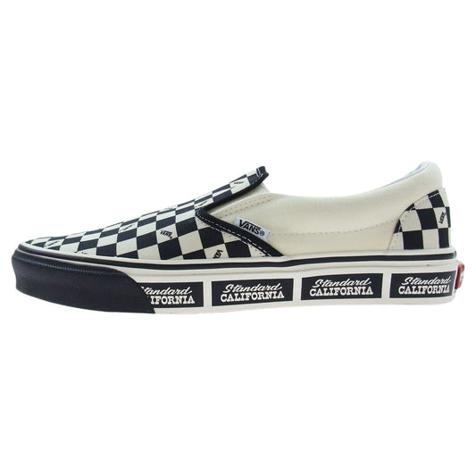 VANS バンズ SSSVB110 × SD SLIP ON Standard California スリッポン スタンダードカリフォルニア 20周年 ローカット スニーカー ブラック系 オフホワイト系  27.5cm【新古品】【未使用】【中古】