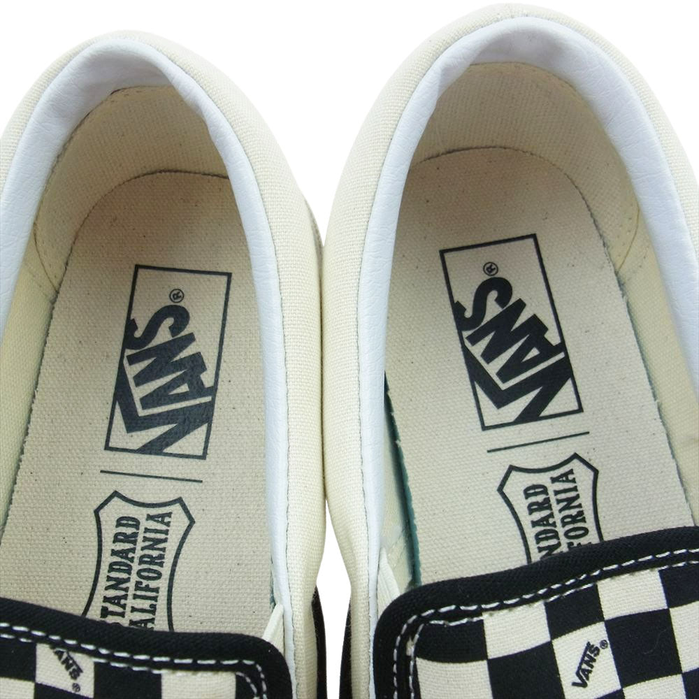 VANS バンズ SSSVB110 × SD SLIP ON Standard California スリッポン スタンダードカリフォルニア 20周年 ローカット スニーカー ブラック系 オフホワイト系  27.5cm【新古品】【未使用】【中古】