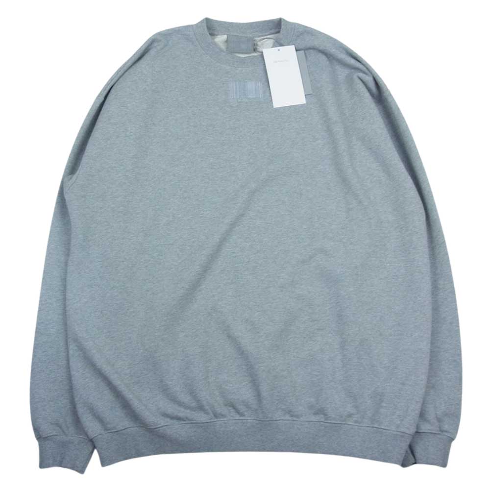 VETEMENTS ヴェトモン VL14CW100G  VTMNTS BARCODE SWEATSHIRT バーコード スウェットシャツ リフレクティブ ロゴ トレーナー  グレー系 XL【新古品】【未使用】【中古】