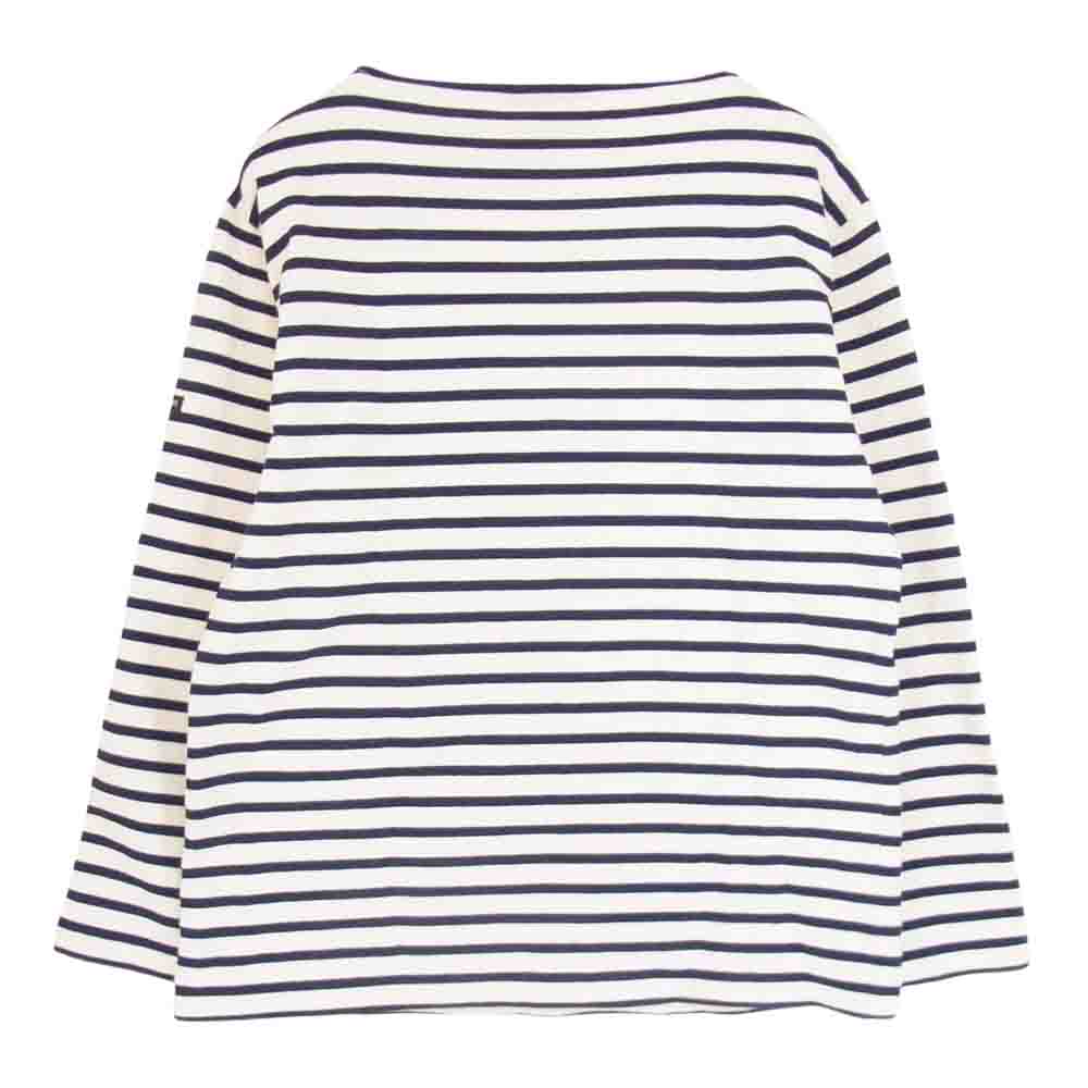 SAINT JAMES セントジェームス 長袖 ボーダー柄 バスクシャツ カットソー  ネイビー系 40【中古】