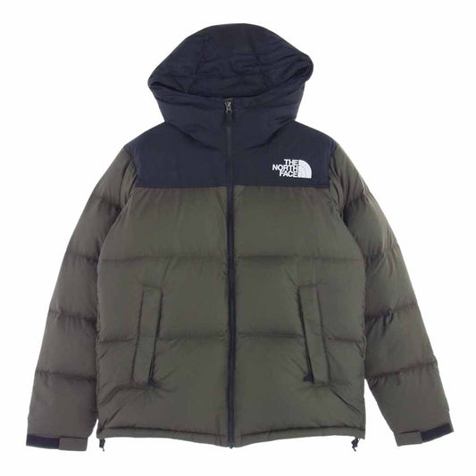 THE NORTH FACE ノースフェイス ND92041R Nuptse Hoodie ヌプシ フーディ NT ニュートープ ダウン ジャケット モスグリーン系 L【中古】