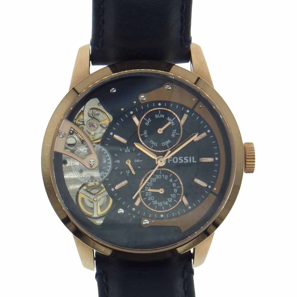 FOSSIL フォッシル ME1138 TOWNSMAN タウンズマン 自動巻 腕時計 ウォッチ ブラック系 ゴールド系【中古】