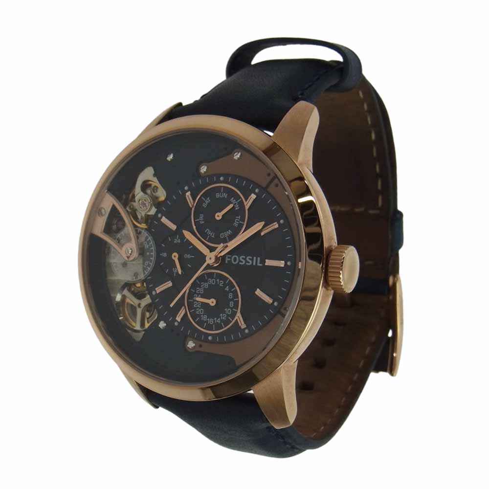 FOSSIL フォッシル ME1138 TOWNSMAN タウンズマン 自動巻 腕時計 ウォッチ ブラック系 ゴールド系【中古】