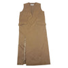 MAISON MARGIELA メゾンマルジェラ MM6 エムエムシックス 20AW S32CU0140 シワ加工 Vネック サイドスリット ロング ワンピース ベージュ系 36【中古】