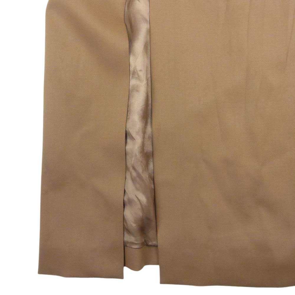 MAISON MARGIELA メゾンマルジェラ MM6 エムエムシックス 20AW S32CU0140 シワ加工 Vネック サイドスリット ロング ワンピース ベージュ系 36【中古】