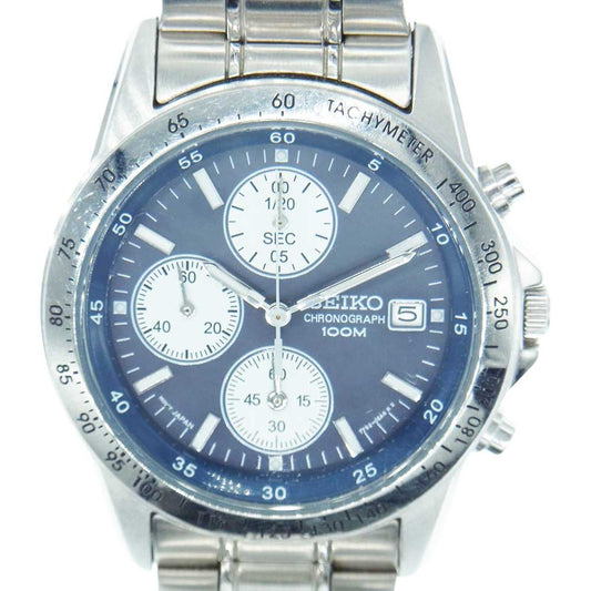 SEIKO セイコー 7T92-0DW0 クロノグラフ クォーツ 時計 ウォッチ シルバー系【中古】