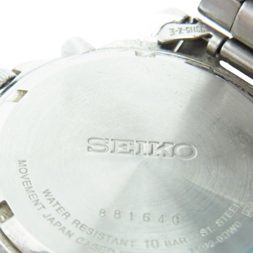 SEIKO セイコー 7T92-0DW0 クロノグラフ クォーツ 時計 ウォッチ シルバー系【中古】