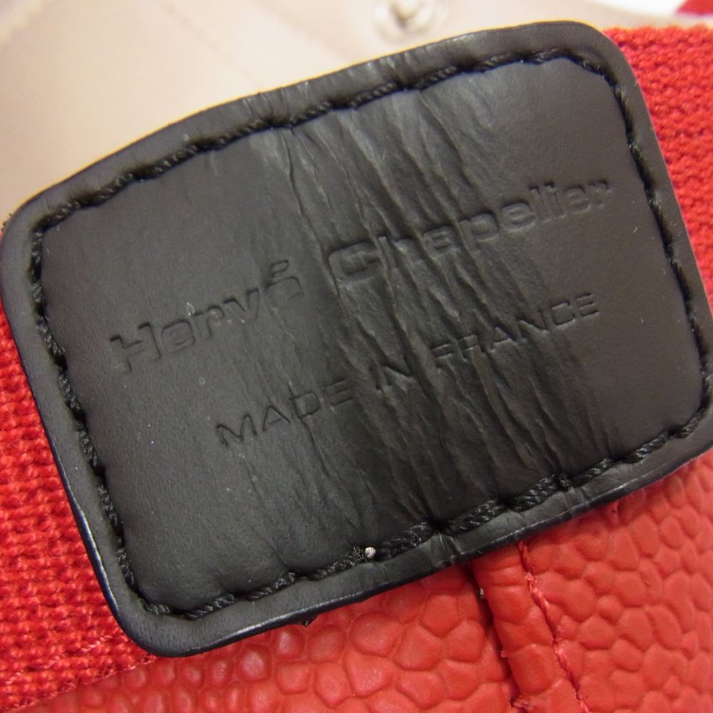 Herve Chapelier エルベ・シャプリエ 701GP リュクス 舟型 トート バッグ S パプリカ×パプリカ レッド系【美品】【中古】