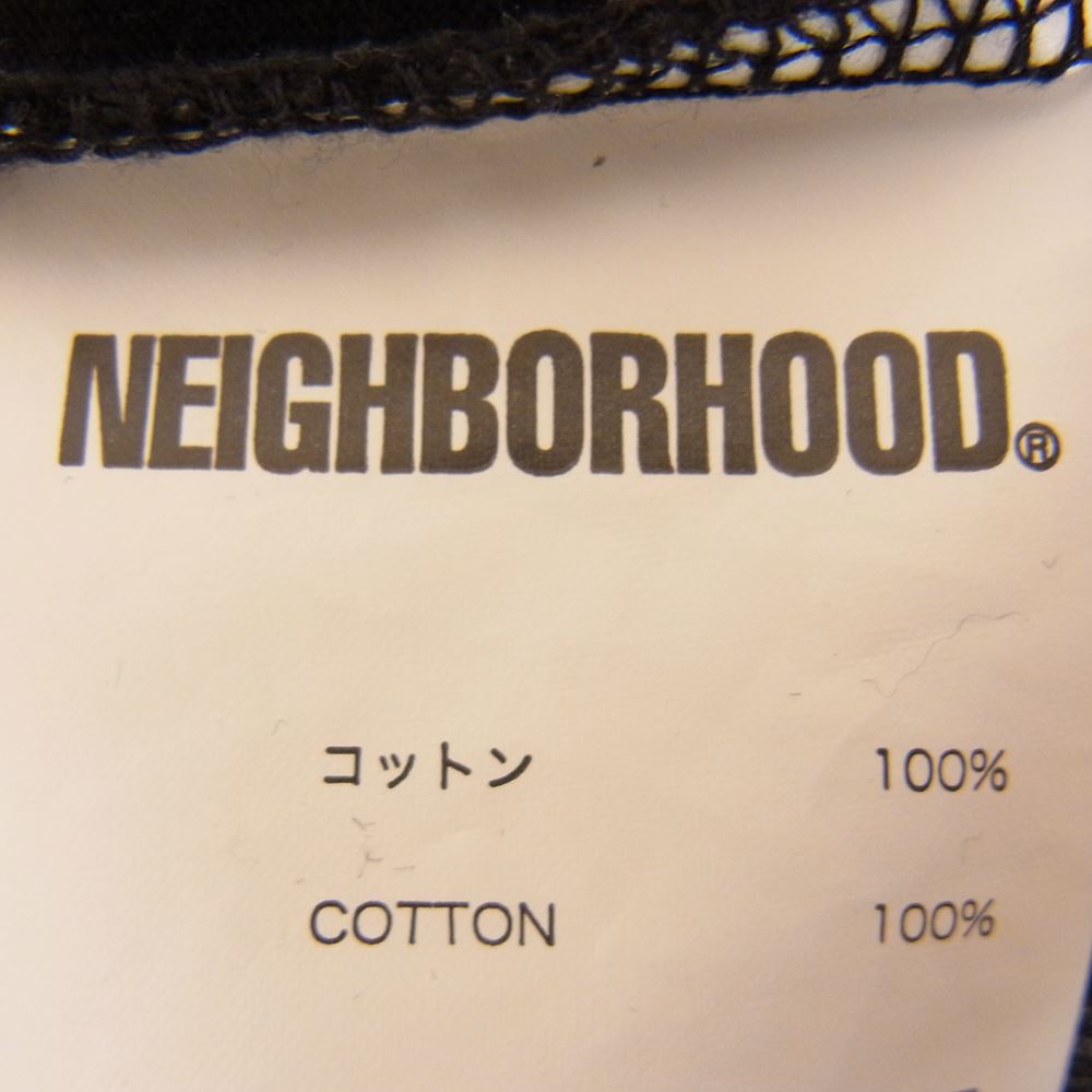 NEIGHBORHOOD ネイバーフッド ロゴ プリント ロングスリーブ Tシャツ カットソー 長袖 ブラック系 S【中古】