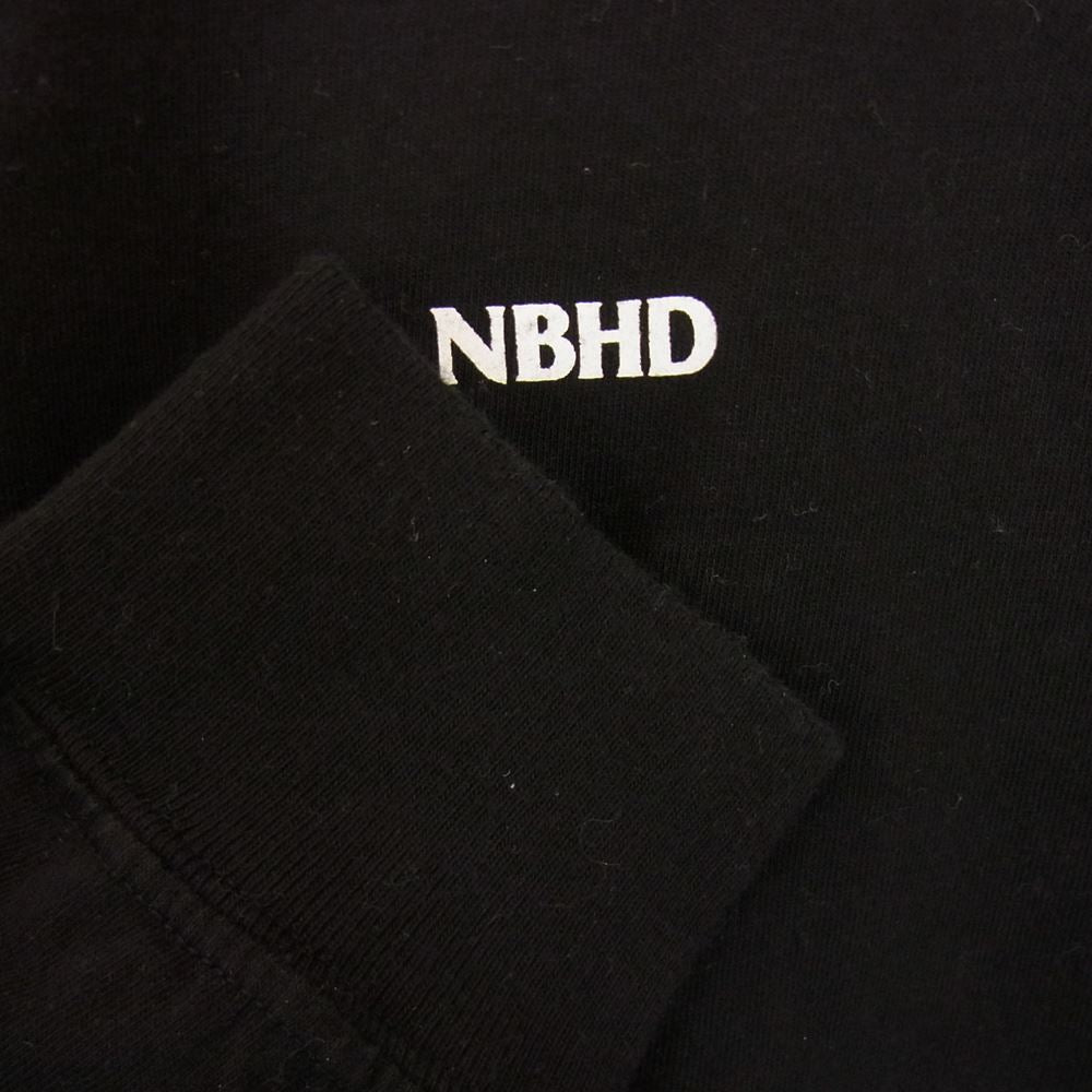 NEIGHBORHOOD ネイバーフッド ロゴ プリント ロングスリーブ Tシャツ カットソー 長袖 ブラック系 S【中古】