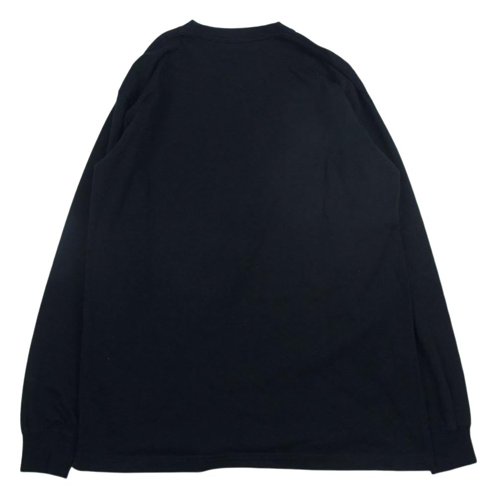 NEIGHBORHOOD ネイバーフッド フロント ロゴ プリント ロングスリーブ  Tシャツ カットソー 長袖 ブラック系 S【中古】