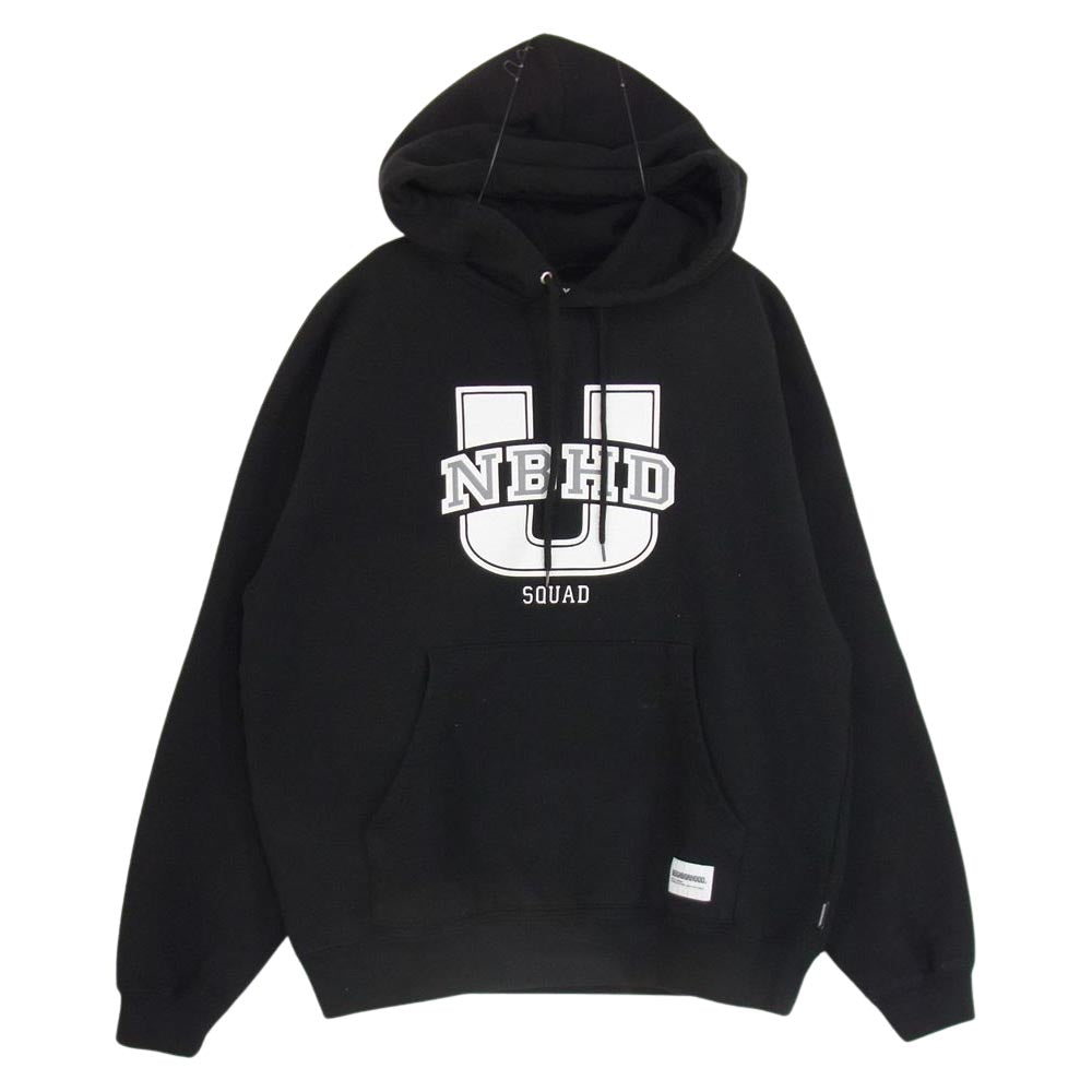 NEIGHBORHOOD ネイバーフッド 23SS 231FPNH-CSM02 COLLEGE SWEATPARKA LS プリント スウェット パーカー ブラック系 M【中古】