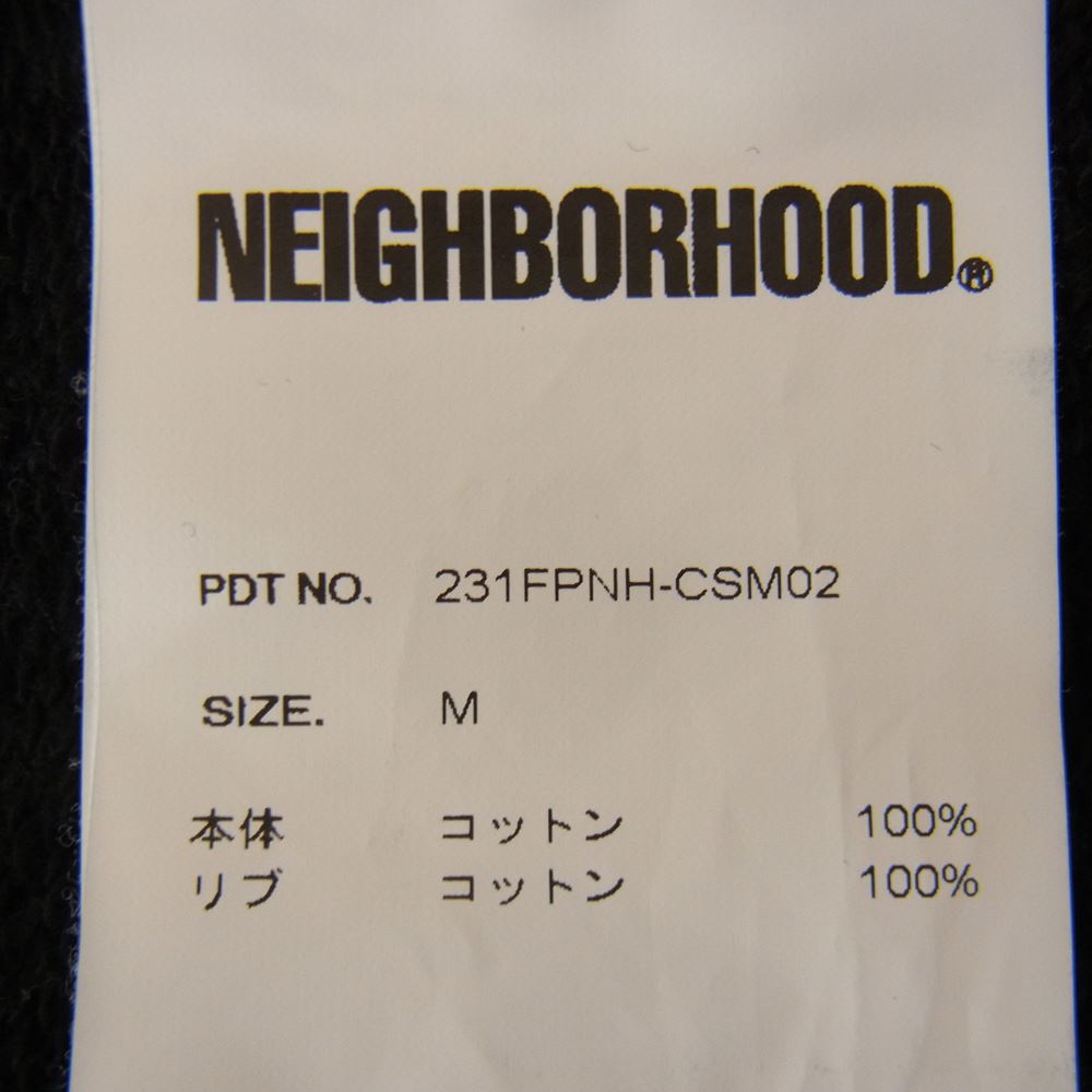 NEIGHBORHOOD ネイバーフッド 23SS 231FPNH-CSM02 COLLEGE SWEATPARKA LS プリント スウェット パーカー ブラック系 M【中古】