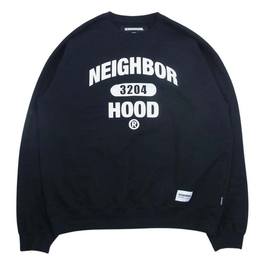 NEIGHBORHOOD ネイバーフッド 23SS 231FPNH-CSM01 COLLEGE SWEATSHIRT LS プリント スウェット ブラック系 M【中古】