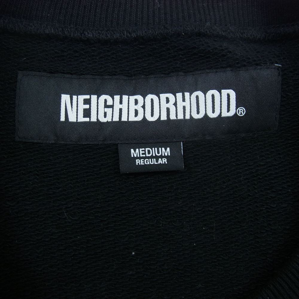 NEIGHBORHOOD ネイバーフッド 23SS 231FPNH-CSM01 COLLEGE SWEATSHIRT LS プリント スウェット ブラック系 M【中古】