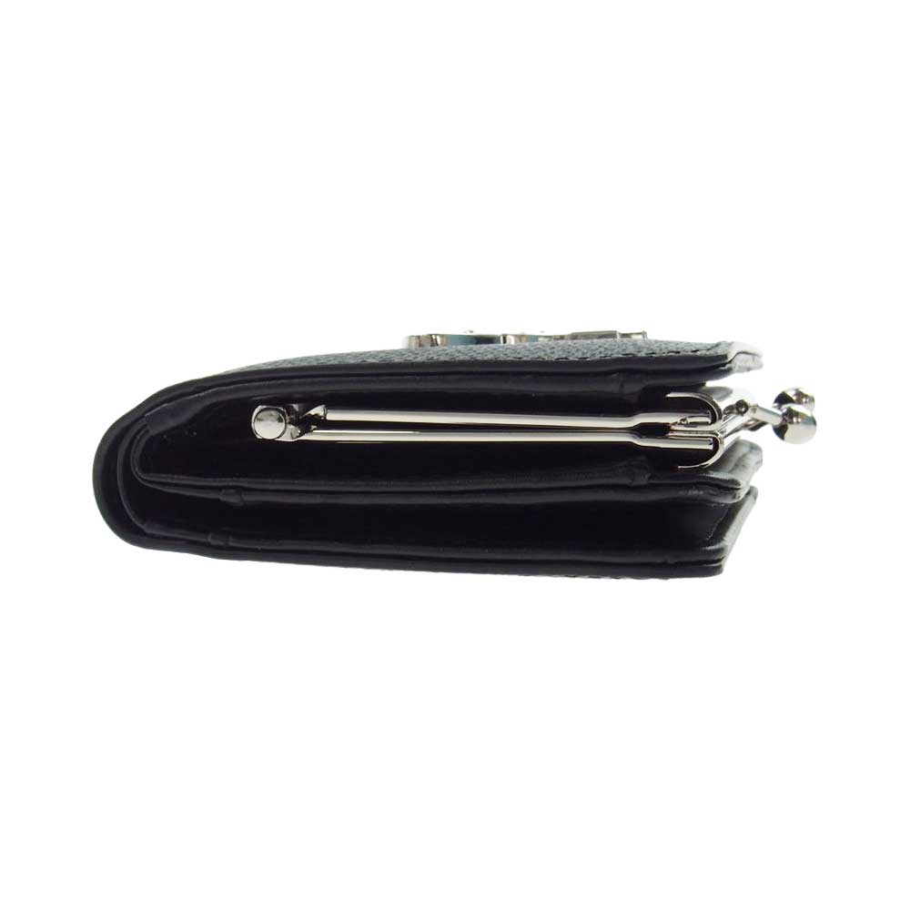 Vivienne Westwood ヴィヴィアンウエストウッド オーブ ORB 二つ折り がま口 ウォレット 財布 ブラック系【中古】