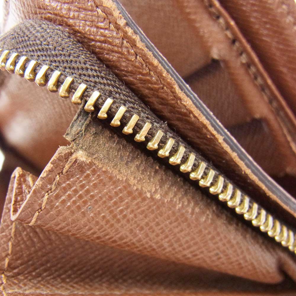 LOUIS VUITTON ルイ・ヴィトン M61667 モノグラム コンパクト ジップ 二つ折り ウォレット 財布 ブラウン系【中古】