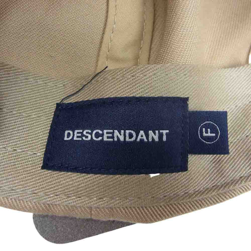 DESCENDANT ディセンダント 6PANEL CAP ロゴ キャップ ベージュ系 F