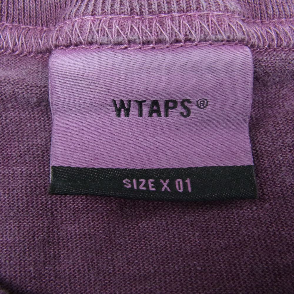 WTAPS ダブルタップス 19SS 191ATDT-CSM05  BLANK SS 05 TEE 半袖 Tシャツ パープル系 S【新古品】【未使用】【中古】