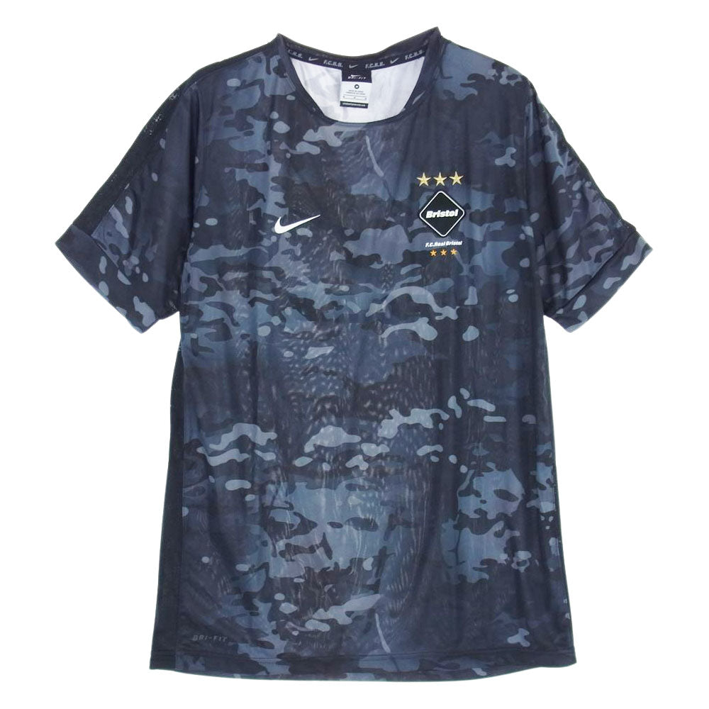 F.C.R.B. エフシーアールビー F.C.Real Bristol × NIKE ナイキ トレーニング シャツ ショーツ セット アップ 迷彩 ブラック系 グレー系 M【中古】