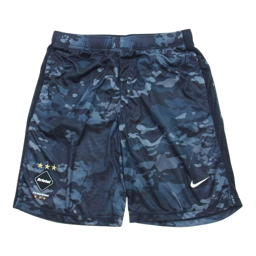 F.C.R.B. エフシーアールビー F.C.Real Bristol × NIKE ナイキ トレーニング シャツ ショーツ セット アップ 迷彩 ブラック系 グレー系 M【中古】