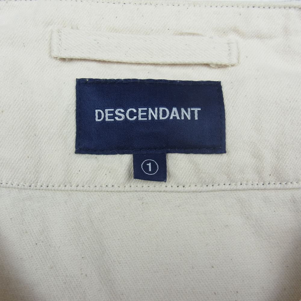 DESCENDANT ディセンダント 20SS  ロゴデザイン ベースボール 半袖 シャツ オフホワイト系 1【美品】【中古】