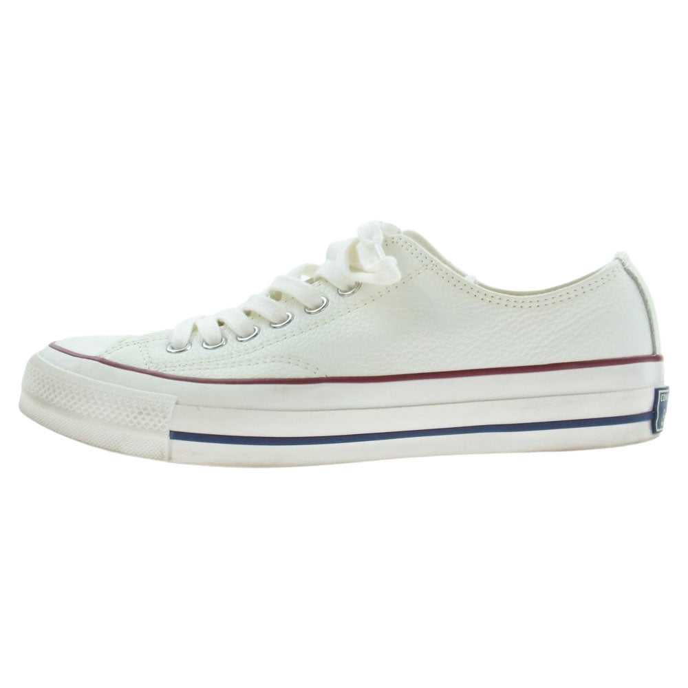 CONVERSE コンバース 18SS 1CL144 ADDICT CHUCK TAYLOR LEATHER OX チャックテイラー レザー ローカット スニーカー ホワイト系 27.5cm【中古】