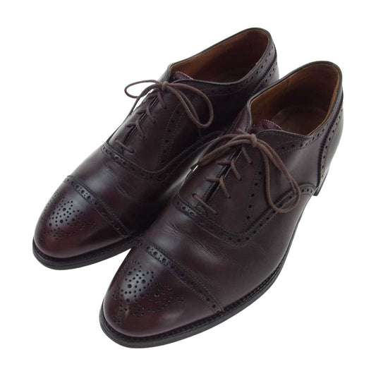 ALDEN オールデン 908 MEDALLION TIP BAL BUG セミブローグ ビジネス シューズ ブラウン系 10D【中古】