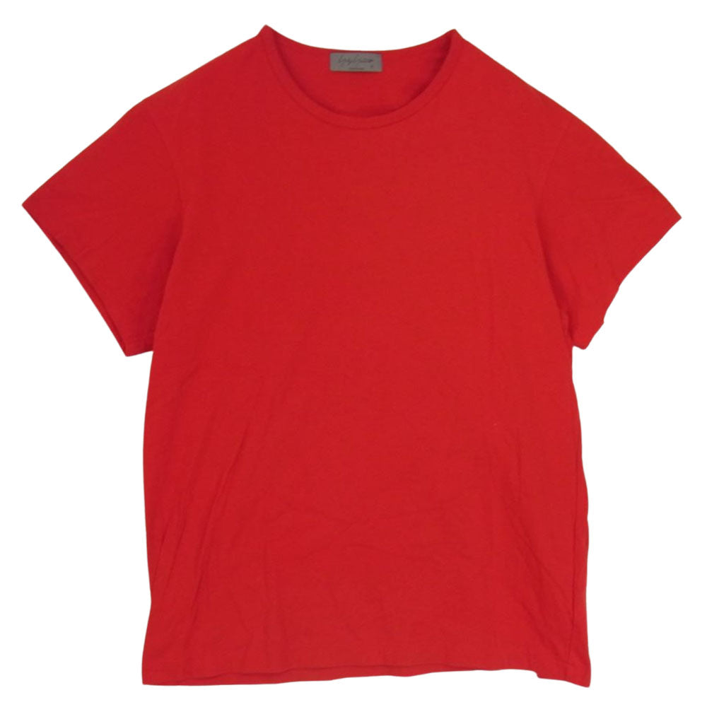 Yohji Yamamoto POUR HOMME ヨウジヤマモトプールオム 21SS HD-T02-070 カルティマ 天竺 丸首 半袖 Tシャツ レッド系 3【中古】