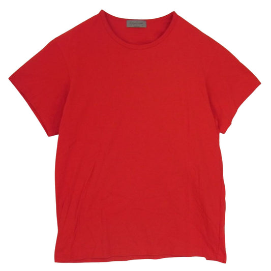 Yohji Yamamoto POUR HOMME ヨウジヤマモトプールオム 21SS HD-T02-070 カルティマ 天竺 丸首 半袖 Tシャツ レッド系 3【中古】
