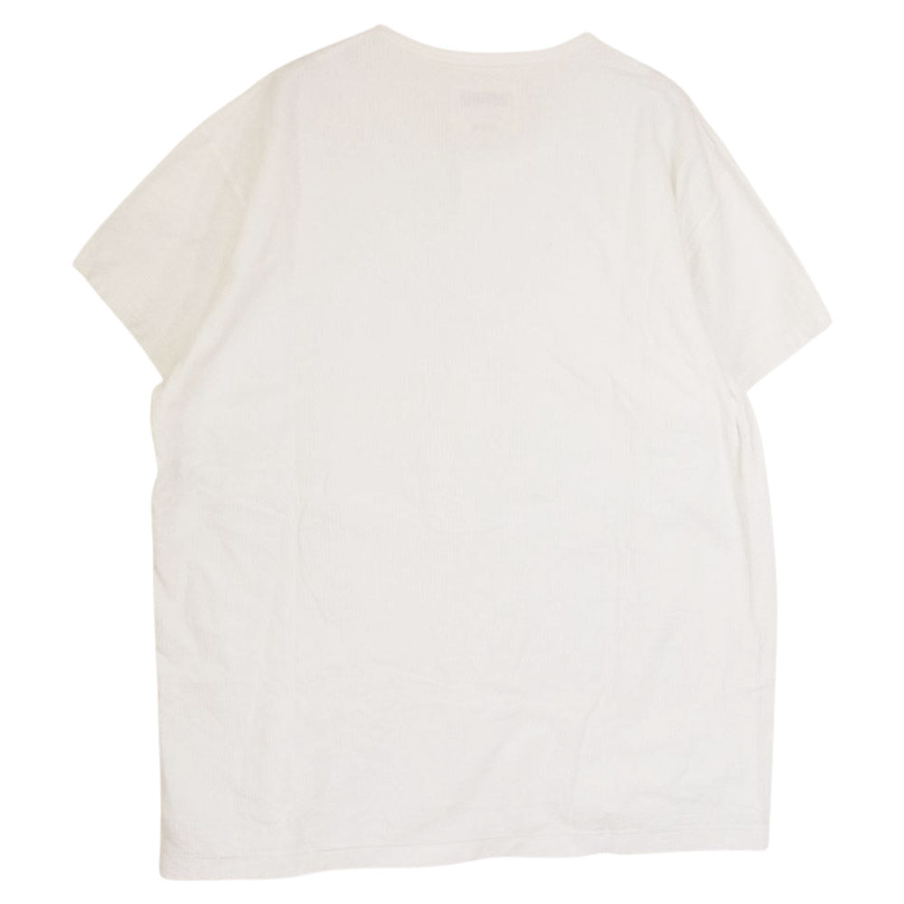 Yohji Yamamoto ヨウジヤマモト HD-T53-075 REGULATION サイドボタン ヘンリーネック 半袖 Tシャツ カットソー  ホワイト系 3【中古】