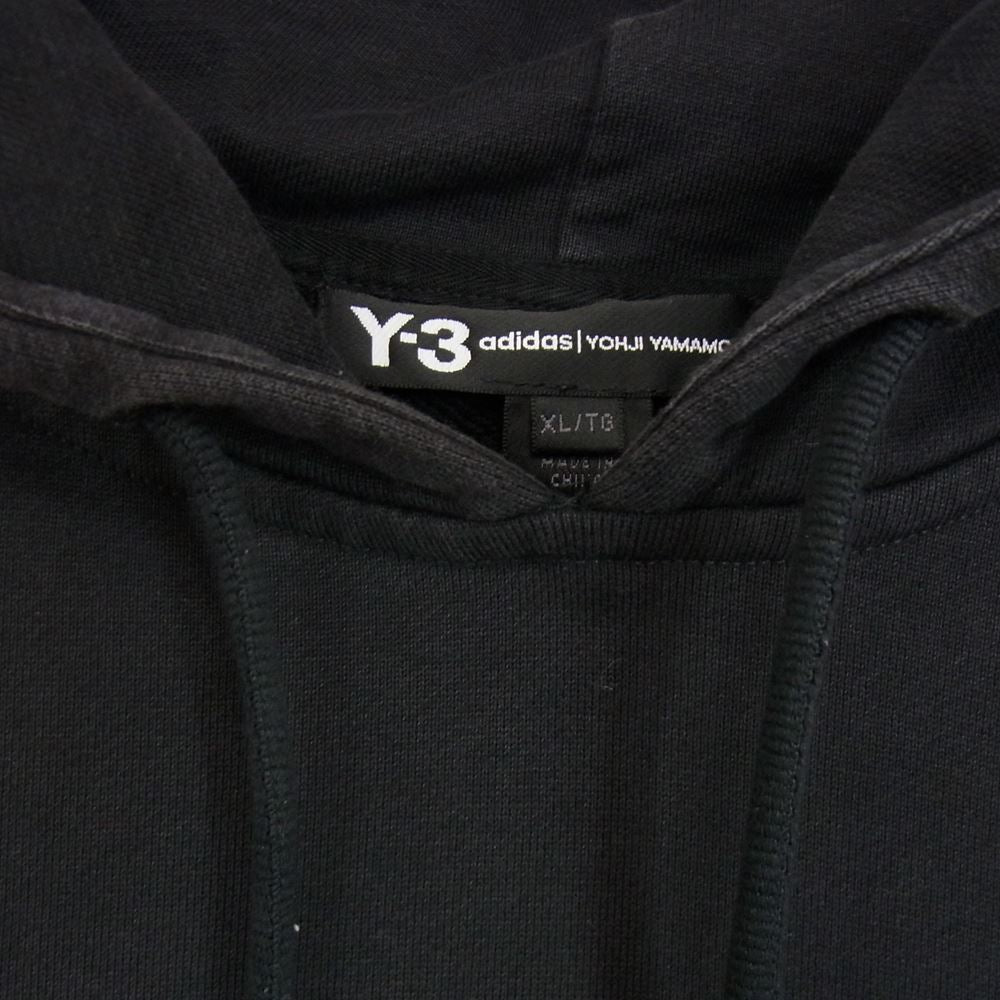 Y-3 Yohji Yamamoto ワイスリー ヨウジヤマモト CY6896 M CL HOODY LF ロゴ スウェット パーカー ブラック系 XL【中古】