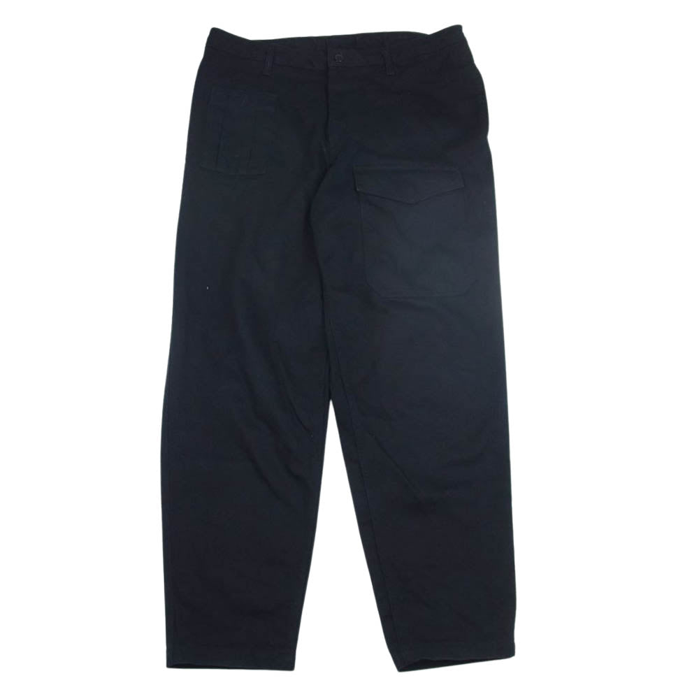 Yohji Yamamoto ヨウジヤマモト 21AW HX-P76-043 BLACK Scandal COTTON PIQUE SLIM STRING PANTS ピュア スリム 紐パンツ  ネイビー系 3【中古】