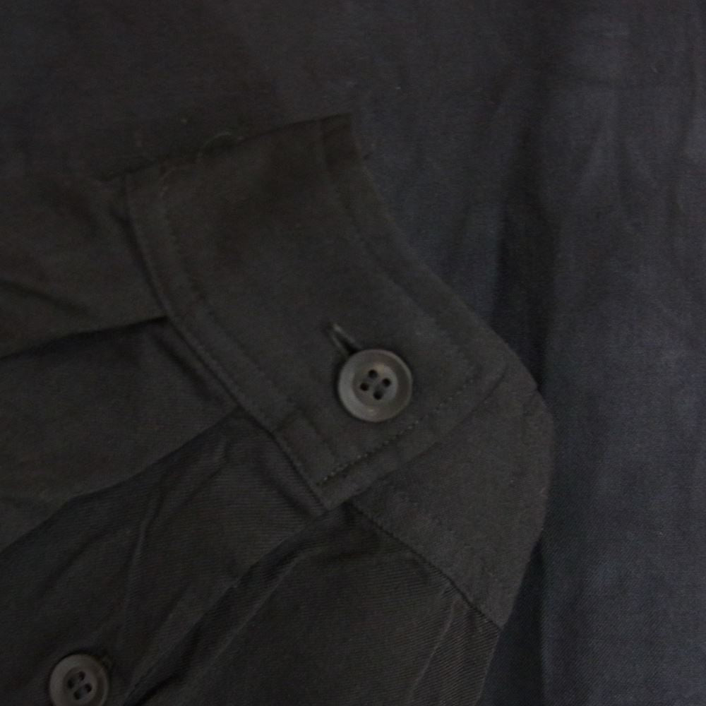 Yohji Yamamoto POUR HOMME ヨウジヤマモトプールオム HR-B10-101 アンレベル ダイイング クラシック ビッグ シャツ ムラ染め ギャバ生地 ブラック系 3【中古】