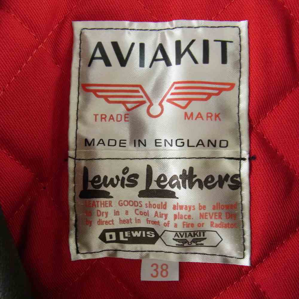 Lewis Leathers ルイスレザー 441TV  CYCLONE サイクロン TIGHT FIT タイトフィット ベジタン シープスキン ダブル ライダース ジャケット ブラック系 38【中古】