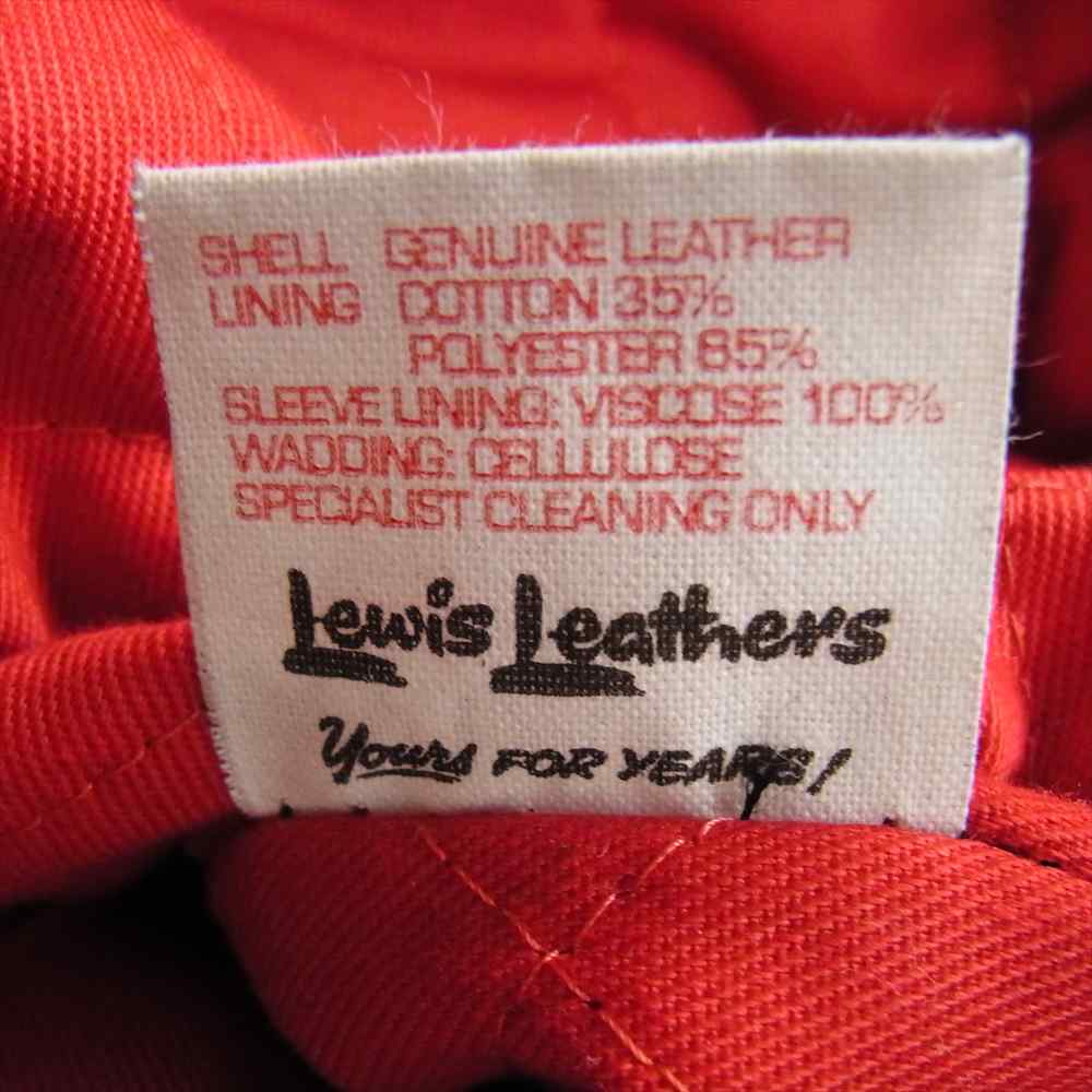Lewis Leathers ルイスレザー 441TV  CYCLONE サイクロン TIGHT FIT タイトフィット ベジタン シープスキン ダブル ライダース ジャケット ブラック系 38【中古】