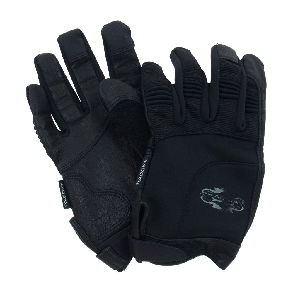 KADOYA カドヤ MULTIPLE GLOVE レザーグローブ 手袋  ブラック系【極上美品】【中古】