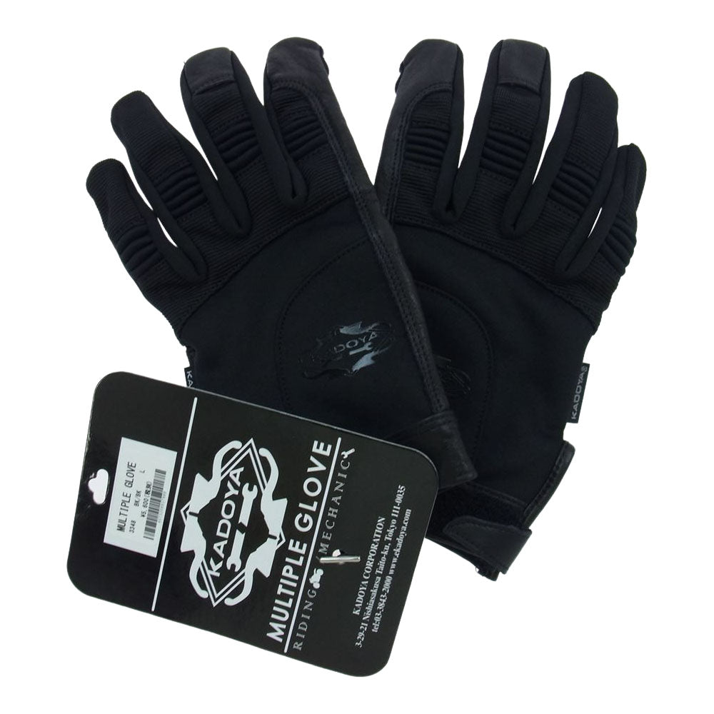 KADOYA カドヤ MULTIPLE GLOVE レザーグローブ 手袋  ブラック系【極上美品】【中古】
