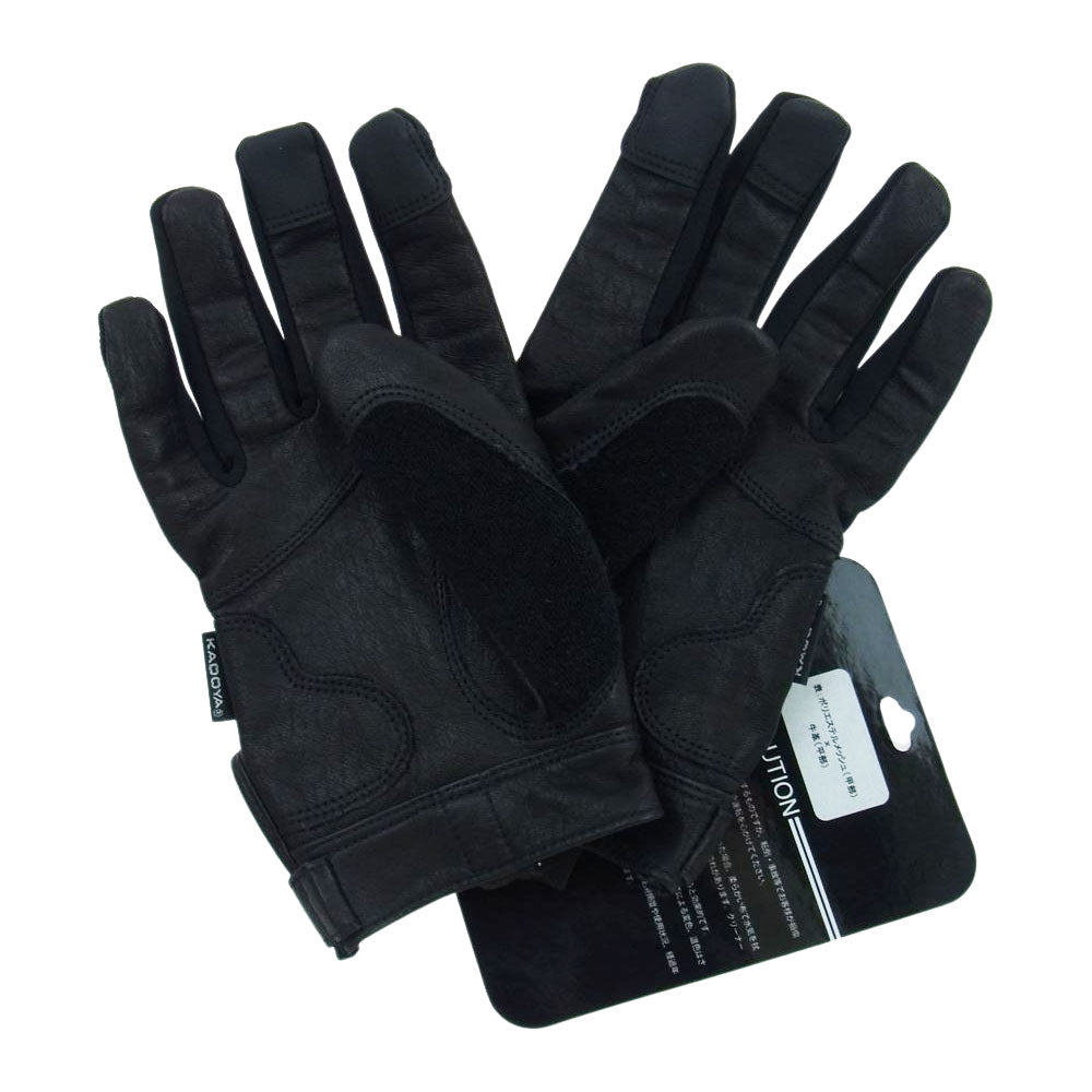 KADOYA カドヤ MULTIPLE GLOVE レザーグローブ 手袋  ブラック系【極上美品】【中古】