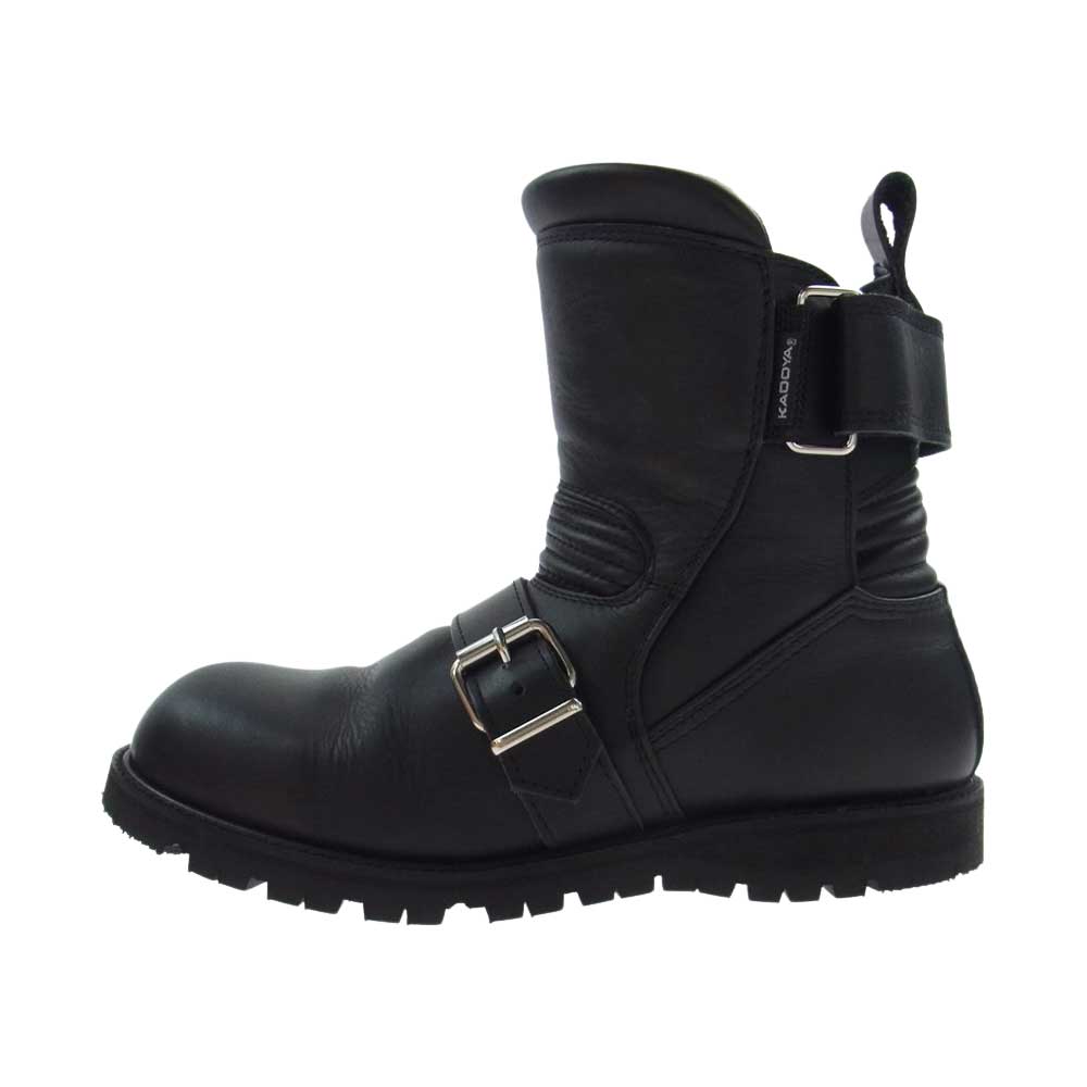 KADOYA カドヤ BLACK ANKLE レザー アンクル ライディング ブーツ ブラック系 26cm【中古】