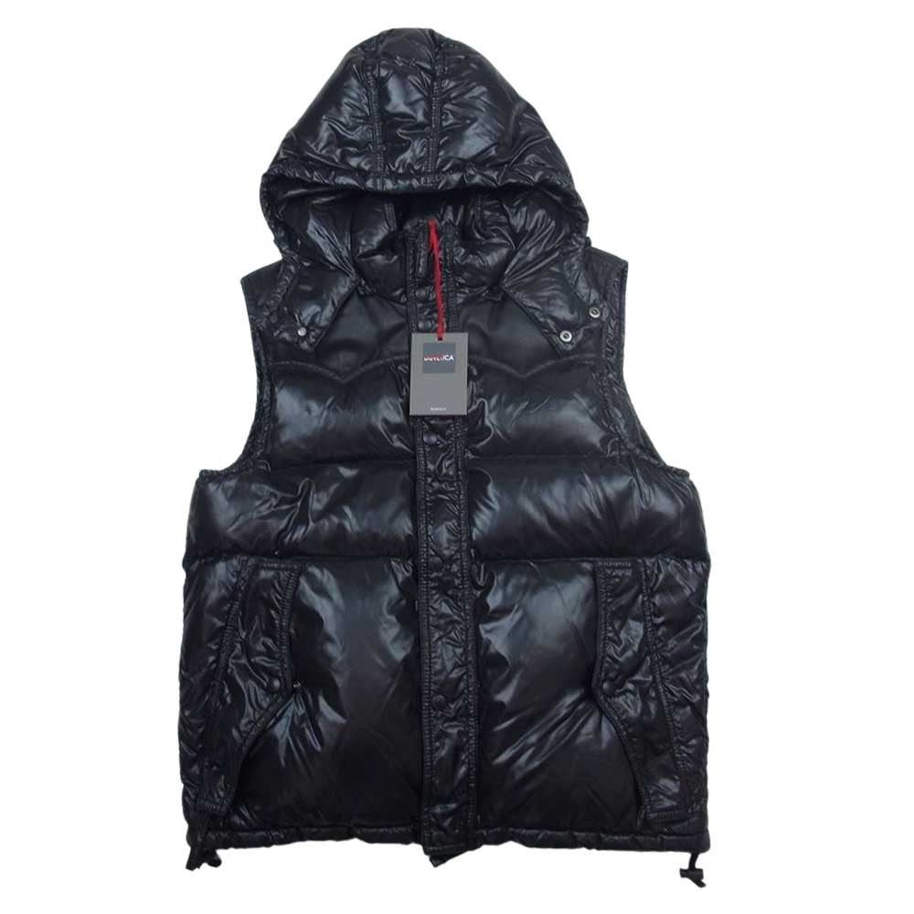 DUVETICA デュベティカ 3155 00-1035R SISIFO レザー切替 ダウンベスト ブラック系 S【中古】