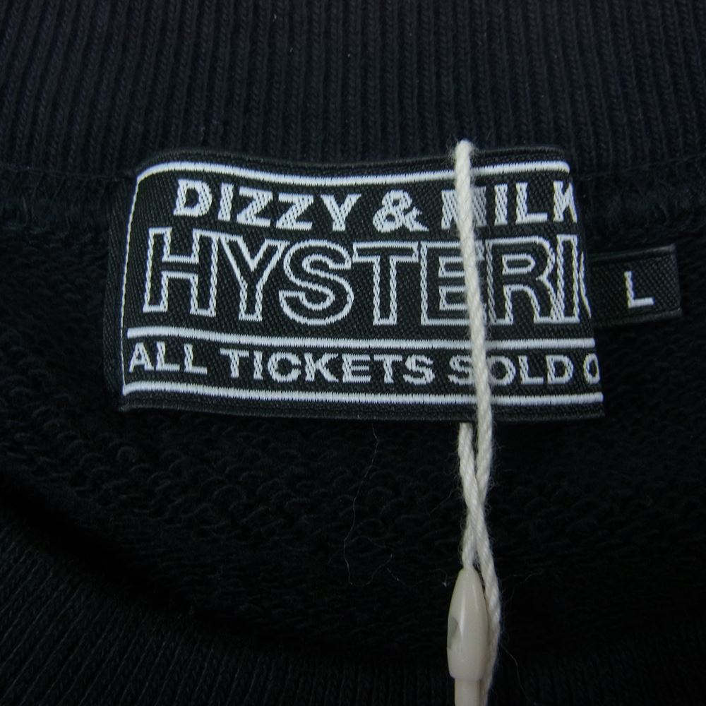 HYSTERIC GLAMOUR ヒステリックグラマー 02231CS05 HYSTERIC VIBES プリント スウェット ブラック系 L【美品】【中古】