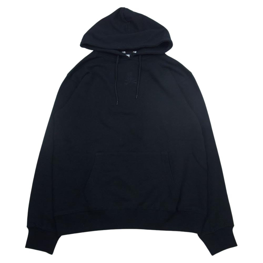 mastermind JAPAN マスターマインドジャパン × NEW ERA ニューエラ Sweat Pullover Hoodi スウェット パーカー ブラック系 L【極上美品】【中古】