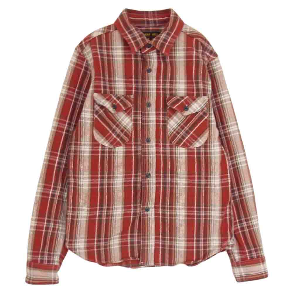 ウエス WEAR WELL HEAVY NEL ヘビー ネル チェック シャツ レッド系 3【中古】