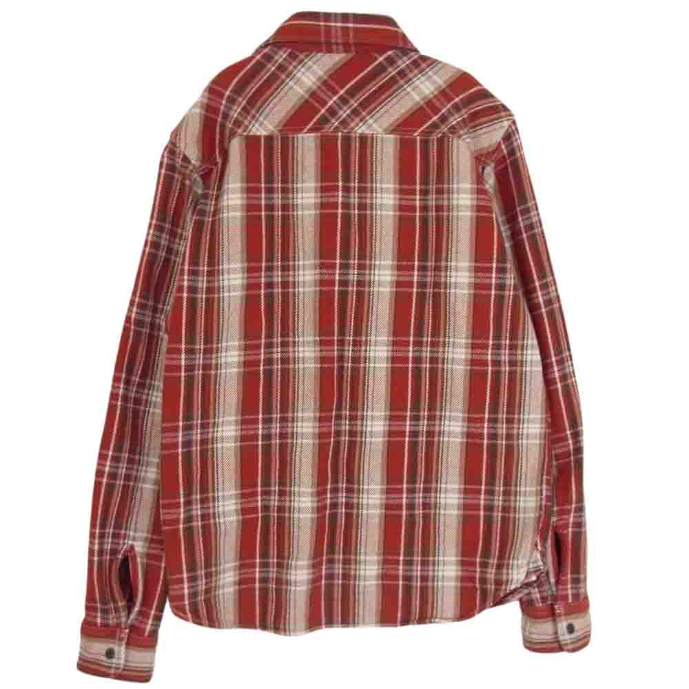 ウエス WEAR WELL HEAVY NEL ヘビー ネル チェック シャツ レッド系 3【中古】