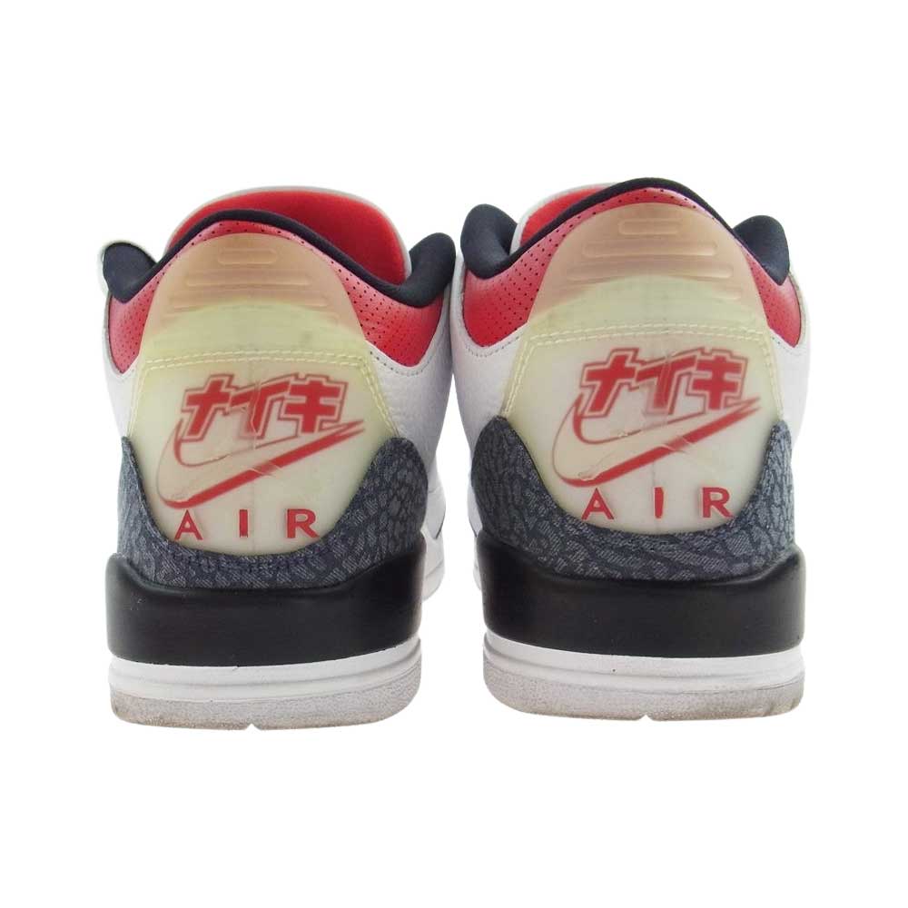 NIKE ナイキ CZ6433-100 AIR JORDAN 3 エアジョーダン RETRO SE-T FIRE RED レトロ スニーカー　 ホワイト系 28cm【中古】
