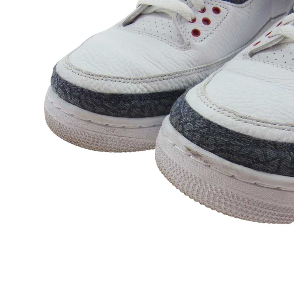 NIKE ナイキ CZ6433-100 AIR JORDAN 3 エアジョーダン RETRO SE-T FIRE RED レトロ スニーカー　 ホワイト系 28cm【中古】